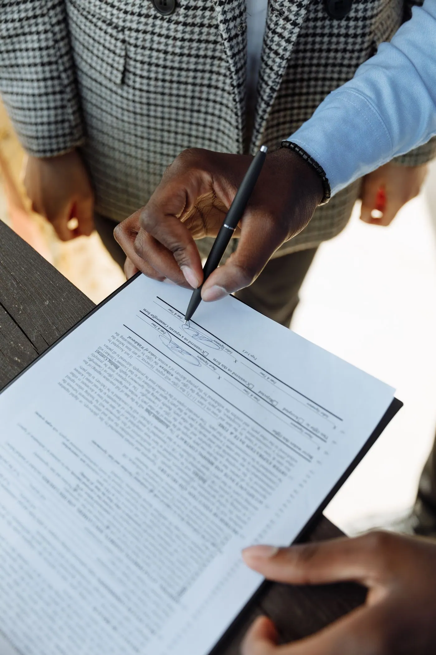Signing an authorization agreement